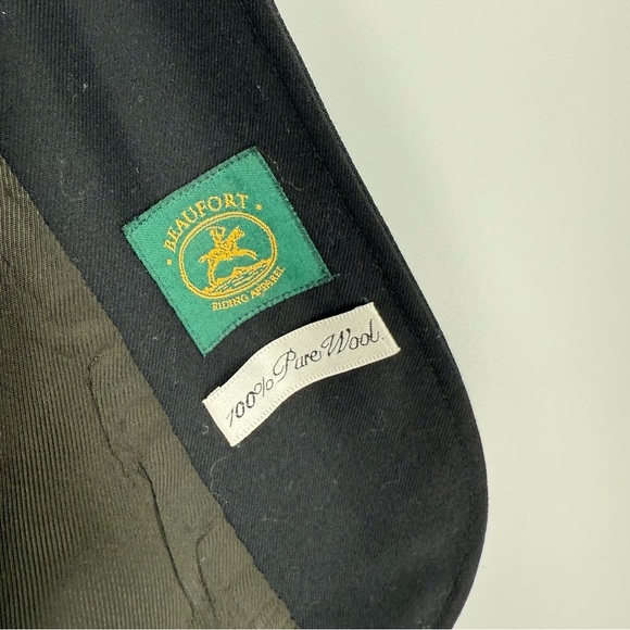 Beaufort Wool Riding Coat Women’s Size 16 L Gold Buttons Back Vent Lined - Picture 9 of 10